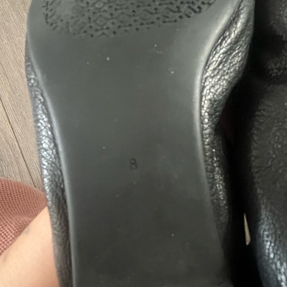 Tory Burch Black Leather Ballet Flats - Picture 4 of 4